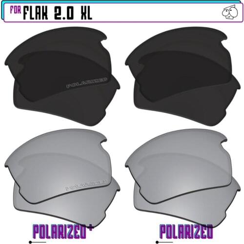 EZReplace Polarized Replacement Lenses for - Oakley Flak 2.0 XL Sunglasses - BlkSirP Plus-BlkSirP
