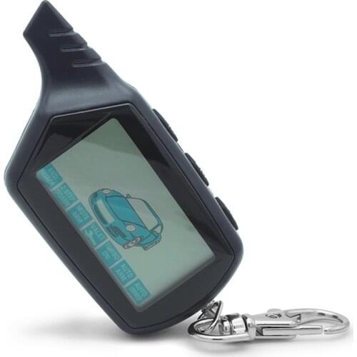 10PCS LCD Remote Control Key Fob Chain For Russian Vehicle Security Two way Car Alarm System Twage Starline B6 +Silicone