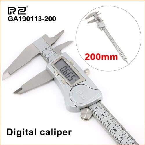 DZYTEK Vernier Caliper Metal Electronic Digital Caliper Stainless Steel High Quality 0-200mm Digital Professional Calipers Tool