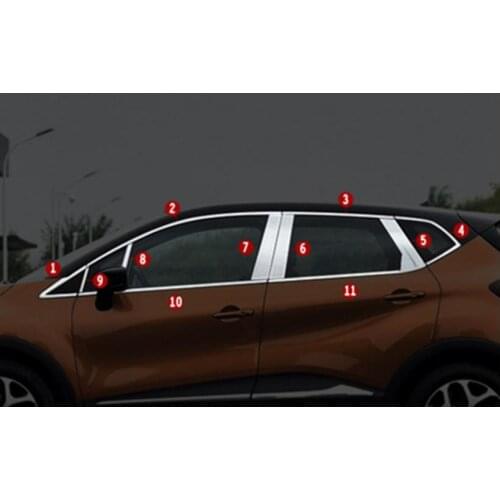 Stainless steel Car window decoration article Chorme Car Accessories For Renault Captur 2014 2015-2020