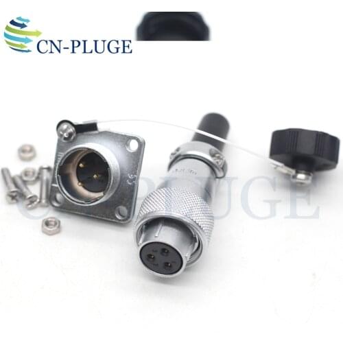 WEIPU WS16 Waterproof Connector 3 pin Aviation Connector Cable Power-Plug 3 pin Waterproof Panel-Mount-Adapter