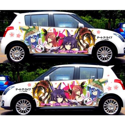 Japan Anime Cartoon Vinyl Itasha Car Sticker Door Body Decals Ralliart Racing Drift Stickers On Car Vehicle Accessories