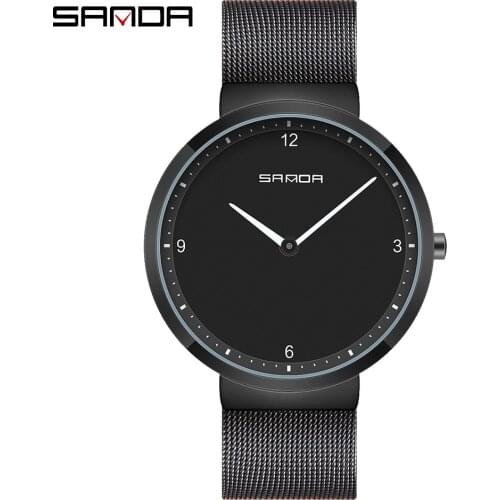 SANDA 2020 Brand New Delicate Couple Watch Simple Fashion Waterproof Quartz Wristwatch for Lovers Gifts Vigia do Casal 228