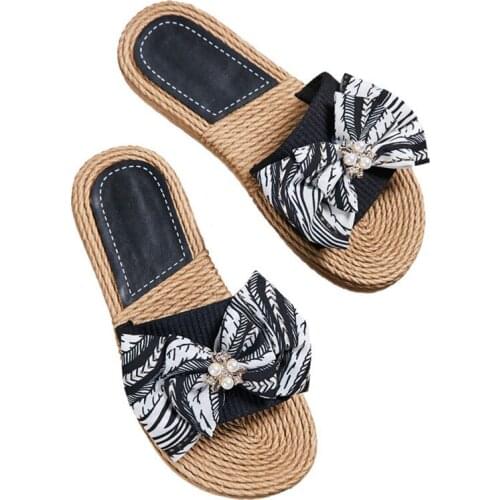 Women sandals summer flat pearl sandals flip flops rome shoes string bead slippers mujer gladiator sandalias sapatos femininos