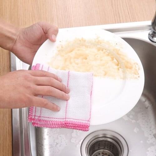 1-5pcs/Set Dishcloth Towels Multi-Purpose Home Kitchen Accessories Rag Absorbent Washing Towels Cotton Gauze Cleaning Cloth