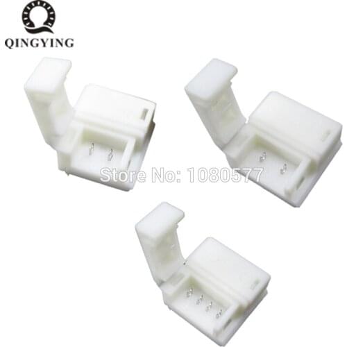 10PCS 8mm 2pin 10mm 4 pin Quick LED Strip Connectors IP65 Waterproof for 3528 5050 Single RGB Color LED Strip Light Free solder