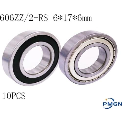 10pcs/Lot 606ZZ 606 2RS 6x17x6mm Mini Ball Bearing Miniature Bearing