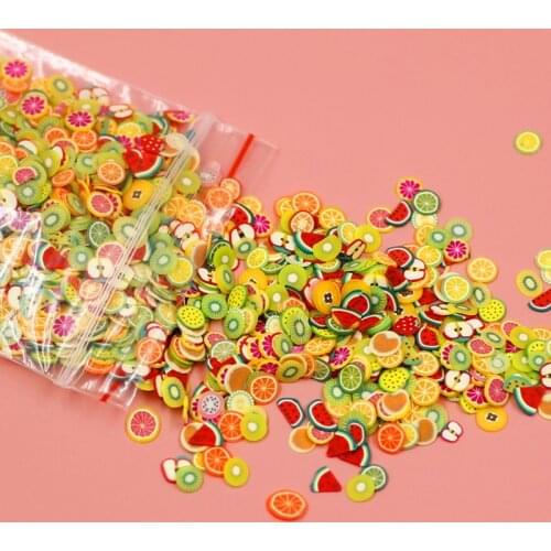 1000Pcs Cute Polymer Clay Filler Fruit Animal Flower Slices Material DIY Craft Supplies Decor Scrapbook Flat Back Embellishments