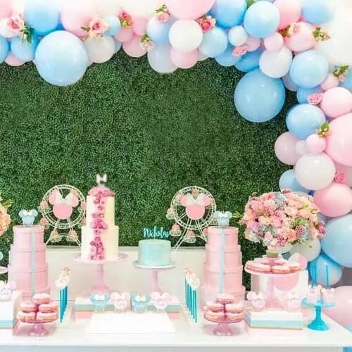132pcs Blue White Pink Latex Air Balloon Garland Arch Kit Wedding Valentines Day Baby Shower Birthday Party Decor Supplies