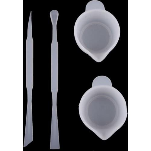 4 Pcs Measuring Cup DIY Jewelry Casting Mold Jewelry Resin Glue