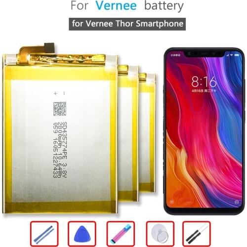 Battery 2800mAh For Vernee Thor Smartphone Mobile Phone Li-ion Bateria