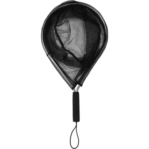 Aluminium Landing Nets Fly Fishing Fish Saver Nylon Knotless Mesh Trout Hand Net