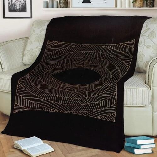 Geometric Face 3D Printed Velvet Plush Throw Fleece Blanket Bedspread Sherpa Blanket Home Decora