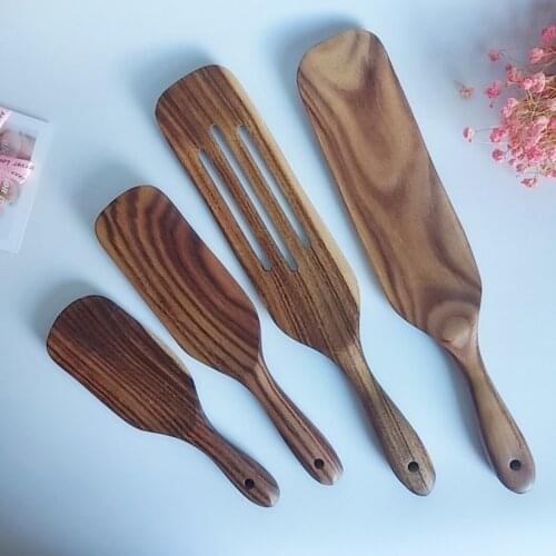 Wooden Spatula Drain Spatula Set Western-style Salad Mixing Salad Blending Tableware Kitchen Utensils For Mixing, Mixing, Servin