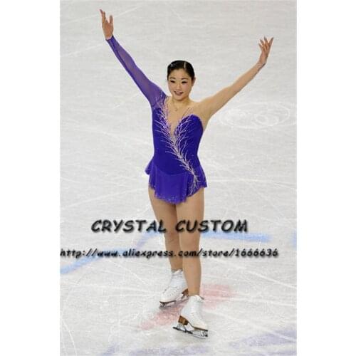 Custom Ice Figure Skating Dress For Kids Fashion New Brand Competition Figure Skating Dresses Crystal DR3647
