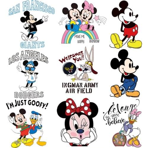 Disney Mickey Minnie Donald Duck Cartoons girl Patch clothes Ironing paste hot paste Ms Child washable Heat transfer heat paste