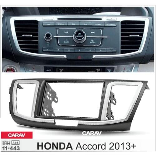 Double Din Fascia For HONDA Accord 2013+ Radio DVD Stereo Panel Dash Mounting Installation Trim CARAV 11-443