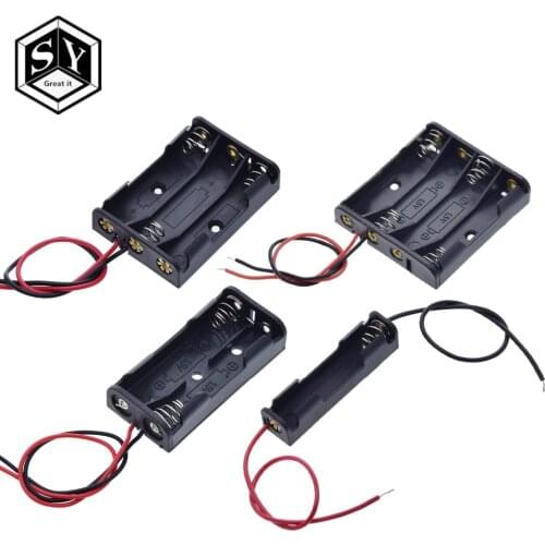 1pc AAA Size 7 Battery Storage Box Case Holder Leads With 1 2 3 4 Slots Container Bag DIY Standard Batteries Charging