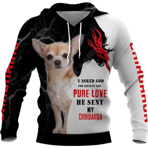 Chihuahua 3D Printed Hoodies Pullover Men For Women Funny Animal Sweatshirts Fashion Cosplay Apparel Sweater 02