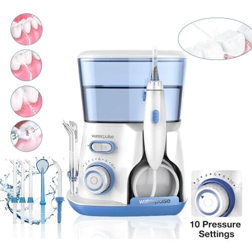 Waterpulse Oral Irrigator v300 12 Pressure Water Flosser 800ml Teeth Cleaner Family Care Irrigator Dental Dental Water Jet 5 Tip