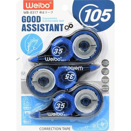 Kawaii White Out Correction Tapes Stationery Plastic Roller Test Good Normal Office& School Supply Students Write Partner WB8317