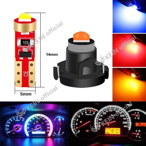 KEIN 100PCS T5 T3 T4.2 T4.7 Led Meter Bulb W3W 73 74 Car Led Neo Wedge Dashboard Dash Side Lights Interior Instrument Dash Lamp