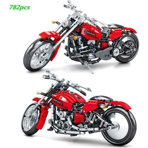 Creator Expert Technic Davidson Fat Boy Motorcycle Building Blocks Kit Bricks Classic Model Kids Toys For Children Compatible