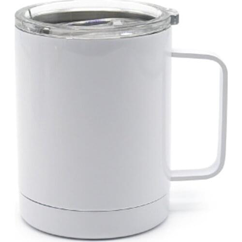 New Arrival 12oz DIY Sublimation Coffee Mugs With Handle Car Cup Stainless Steel Double Wall Portable For Travel Mugs