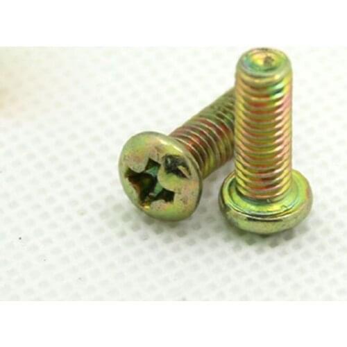 M2 M2.5 M3 Phillips Screw Round head GB818 Bolts Cross Machine Screws Color zinc plating