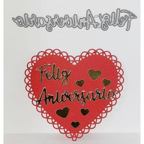 New Spain Word Metal Cutting Dies Stencils Template for DIY Scrapbooking Paper Cards Making Decor Craft New Dies Cut 2021