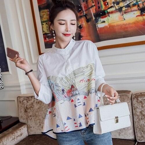 Fashion Chinese Blouse And Top Women Spring Casual Embroidery Traditional Chinese Clothing Vintage Women Clothes 2020 10210