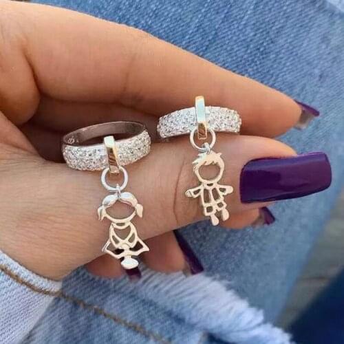 Couple Ring Charm Pendant for Women Wedding Ring Birthday Present Send Girlfriend Surprise Gift Fashion Prom Party Women Ring
