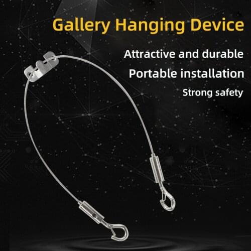 Adjustable Hanger Hooks With Stainless Steel Wire Art Gallery Display Hanging Accessories Hanging hook for painting exhibition