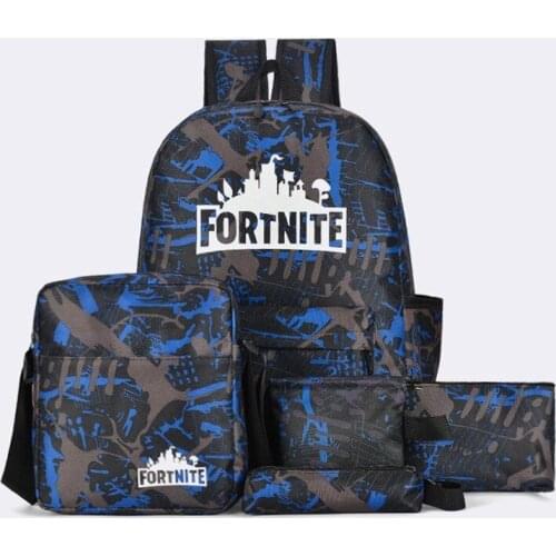 18Inch Fortnite Backpack 5pcs/set School Bag for Kids Boys Girls Fortress Night Game Printed Student Bookbag School Supplies