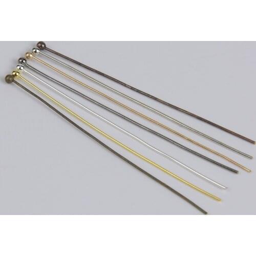 200Pcs/Lot Metal Ball Head Pins Needles For Handmade DIY Jewelry Making Accessories Earring Headpins Findings