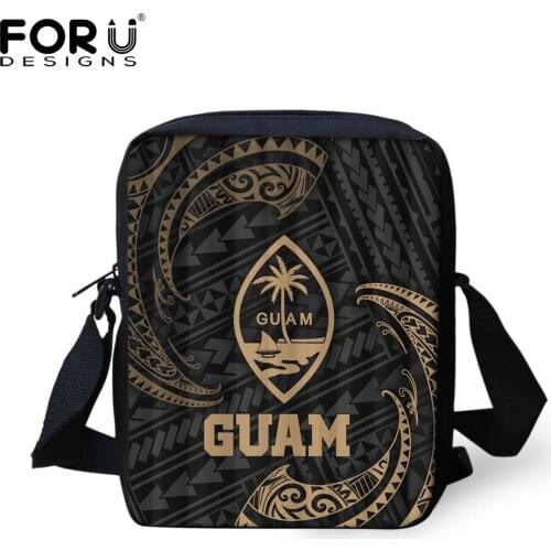 FORUDESIGNS Teen Girls Messenger Bags GUAM Island Polynesian Ladies Mini Shoulder Canvas Bag Female Casual Cross Handbags Bolsas