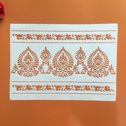 A4 29 *21cm Mandala stencils for diy scrapbooking plastic stencil for cake decorating wall stencil patterns for painting bee