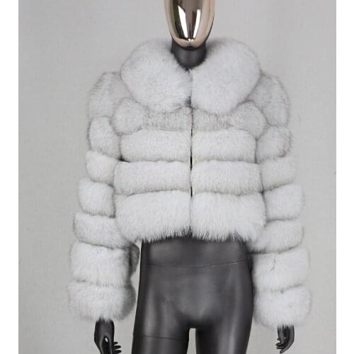 FURBELIEVE Winter Jacket Women 2020 Real Fur Coat 100% Natural Fox Fur Outerwear Thick Warm Turn-down Collar Zipper Streetwear
