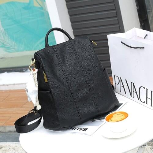 Women Waterproof Anti-theft Backpack PU Bag For College Simple Design Female Casual Daypacks Bagpack for School Style mochila