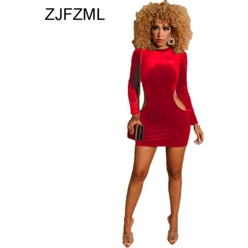 Waist Band Cut Out Vintage Velvet Dress for Women Scoop Neck Long Sleeve Slim Fit Dress Fall Winter High Waist Club Party Dress