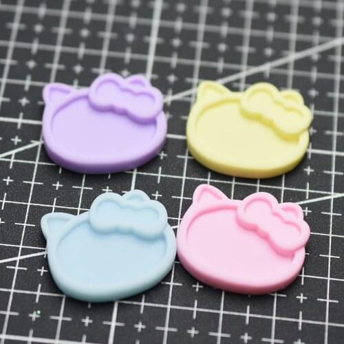1pcs/lot Resin flat back simulation cartoon cat plate 25mm Cabochon Scrapbook Embellishment DIY