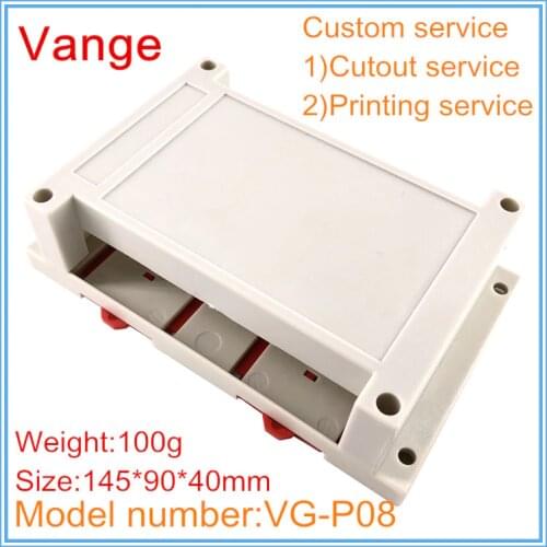 1pcs/lot mould made extrusion chassis boxes 145*90*40mm ABS plastic instrument housing diy cases for din rail electric module