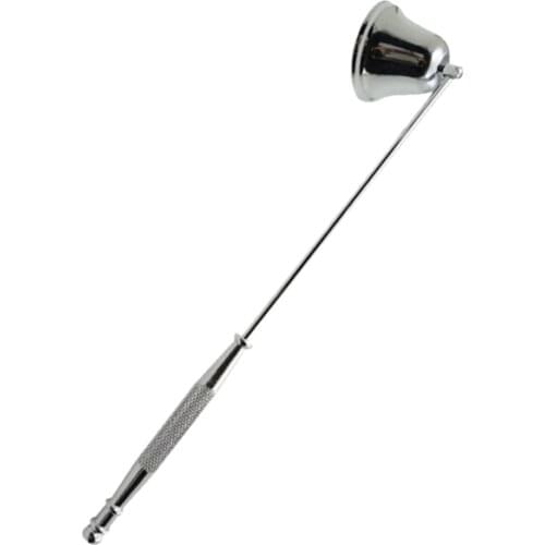 1PC Candle Extinguisher Candle Snuffer Wick Snuffer Iron Candle Accessories for Tea Light Jar Candle Home Bedroom (Silver)