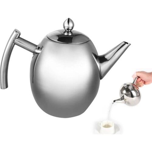 1000/1500ML Stainless Steel Teapot Large Capacity Water Kettle Coffee Pot With Filter for Milk Oolong Tea Flower Dropshipping
