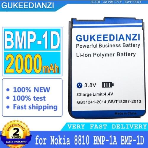 2000mAh GUKEEDIANZI Battery BMP-1D for Nokia 8810 BMP-1A Big Power Bateria