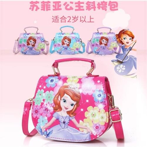 2019 doll accessories shoulder bag cartoon Sophia pu girl messenger bag