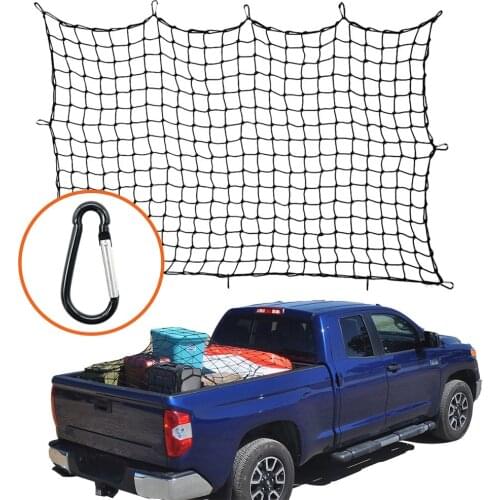 4'x6' Luggage Net Bungee Cargo Net Strech Super Duty Mesh Holds Adjustable Hooks for Rooftop Cargo Carrier Car Styling