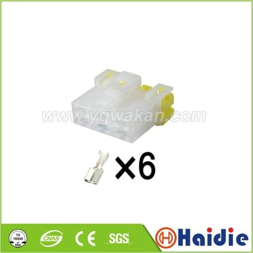 Free shipping 5sets 6pin plastic housing plug female electrical wiring cable connector 6101-5061