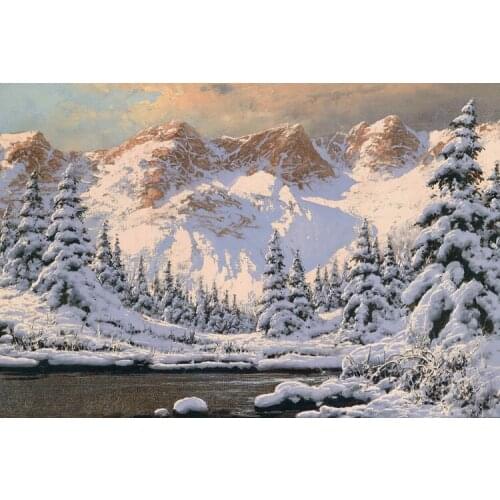 Snow Mountain The wooden puzzle 1000 pieces ersion paper jigsaw puzzle white card adult childrens educational toys