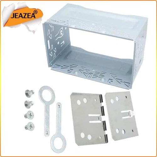 JEAZEA 1 Din Metal Van Dashboard DVD Player Stereo Radio Panel Mounting Cage Frame Fitting Refitting Fit for VW Jetta Bora